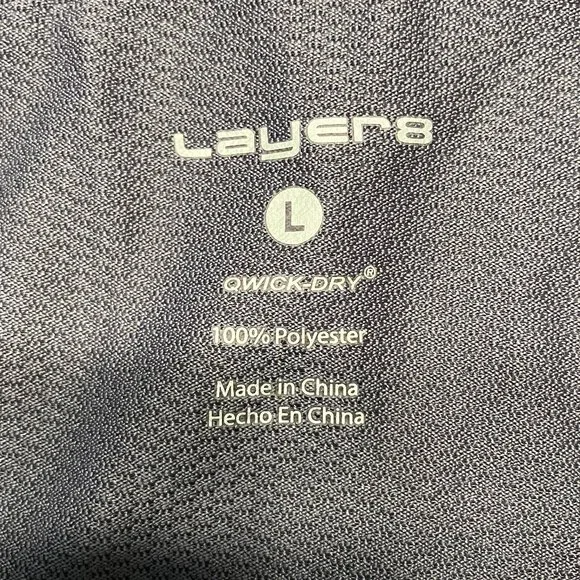 NWT Layer 8 Performance Tee Gray V-neck Size Large - Picture 2 of 9